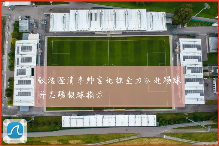 张浩澄清李帅言论称全力以赴踢球并无踢假球指示